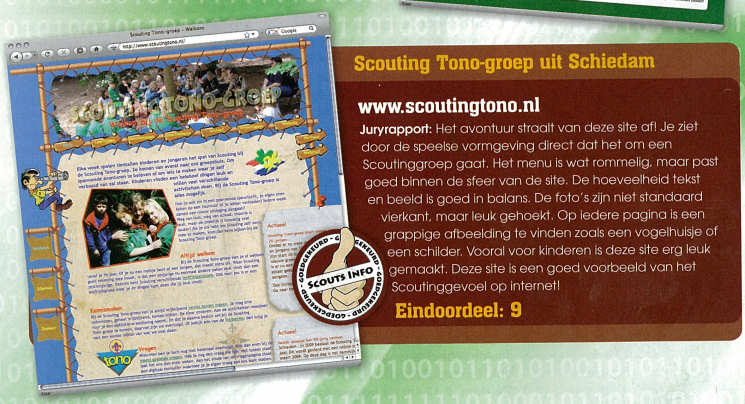 De beoordeling in de Scouts Info van februari 2009