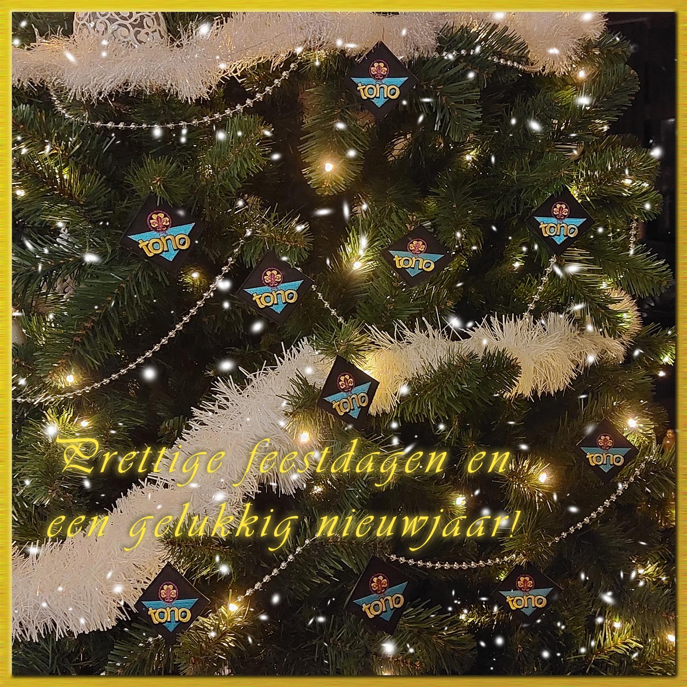 De kerstkaar van de Scouting Tono-groep Schiedam voor kerst 2022