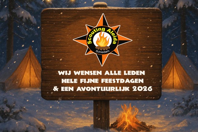 De vrijwilligers van Scouting Aleida wensen alle leden, hun ouder(s)/verzorger(s) en iedereen die Scouting Aleida een warm hart toedraagt een hele fijne kerstdagen en een avontuurlijk 2026