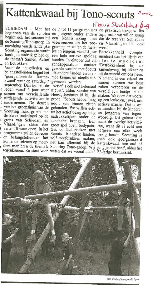 Op woensdag 4 september plaatste Het Nieuwe Stadsblad deze foto met een uitgebreide tekst. Foto: Richard Spruit (Dolfijn)