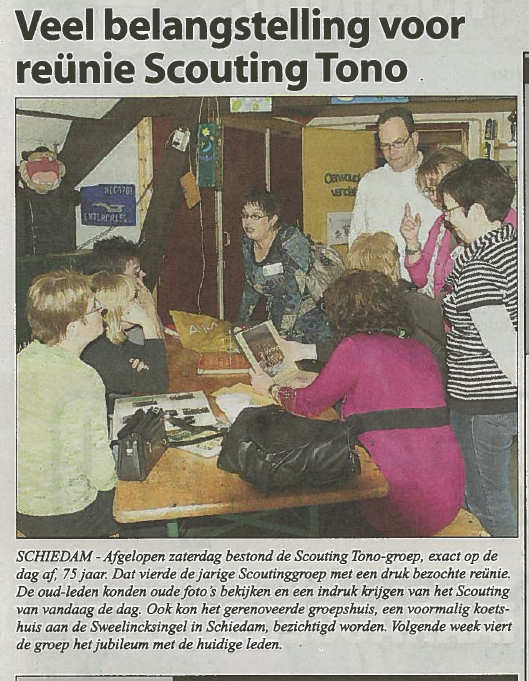 Het artikel op pagina 7 van de Echo, editie Schiedam