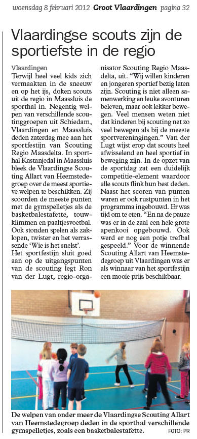 Groot Vlaardingen over het regiosportfestijn voor de welpen