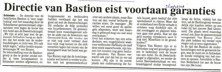 Het Nieuwe Stadsblad plaatste in mei 1994 dit artikel