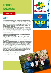 De Tono Tamtam van januari 2023 van de Scouting Tono-groep Schiedam