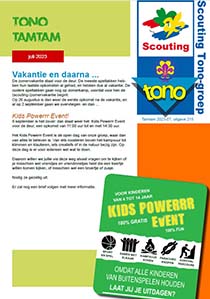 De Tono Tamtam van juli 2023 van de Scouting Tono-groep Schiedam